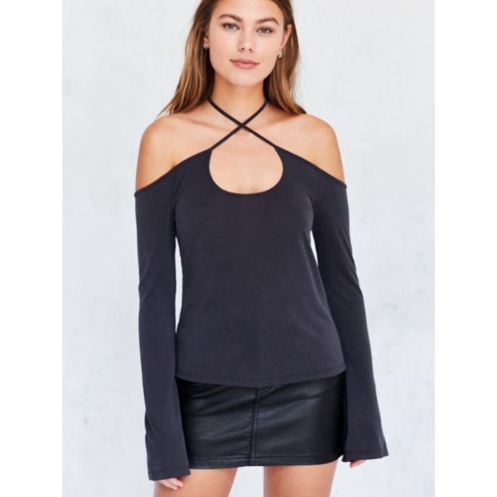 Urban Outfitters Cold Shoulder Black Longsleeve